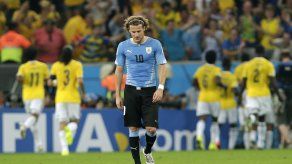 Mundial: Forlán escribe triste adiós en Brasil