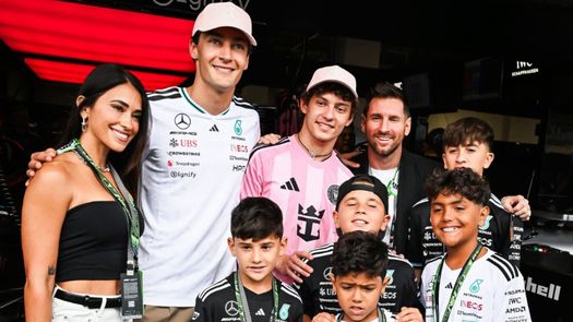 Lionel Messi y su familia asisten al Gran Premio de Miami de la F1