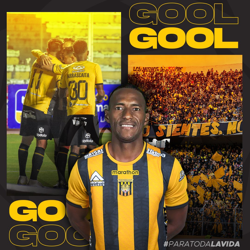 Abdiel Ayarza anotó con The Strongest en el clásico boliviano