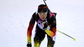 La biatleta alemana Sachenbacher-Stehle