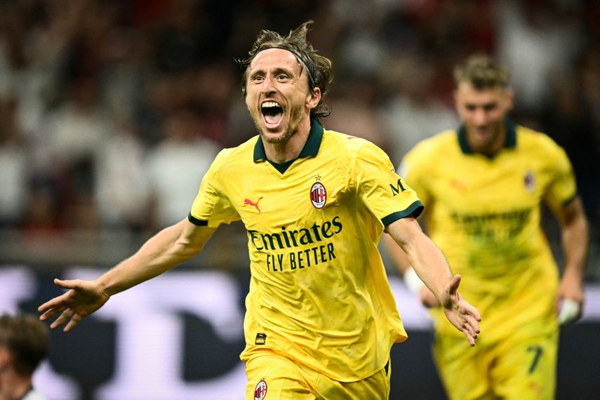 Luka Modric se estrenó como goleador en victoria del AC Milan