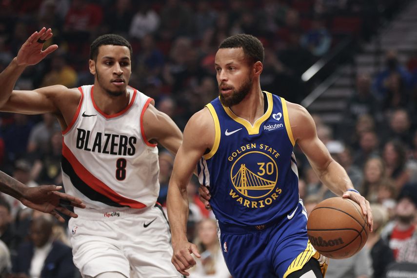 NBA: Warriors superan a Portland y se colocan delante de Lakers en el Oeste