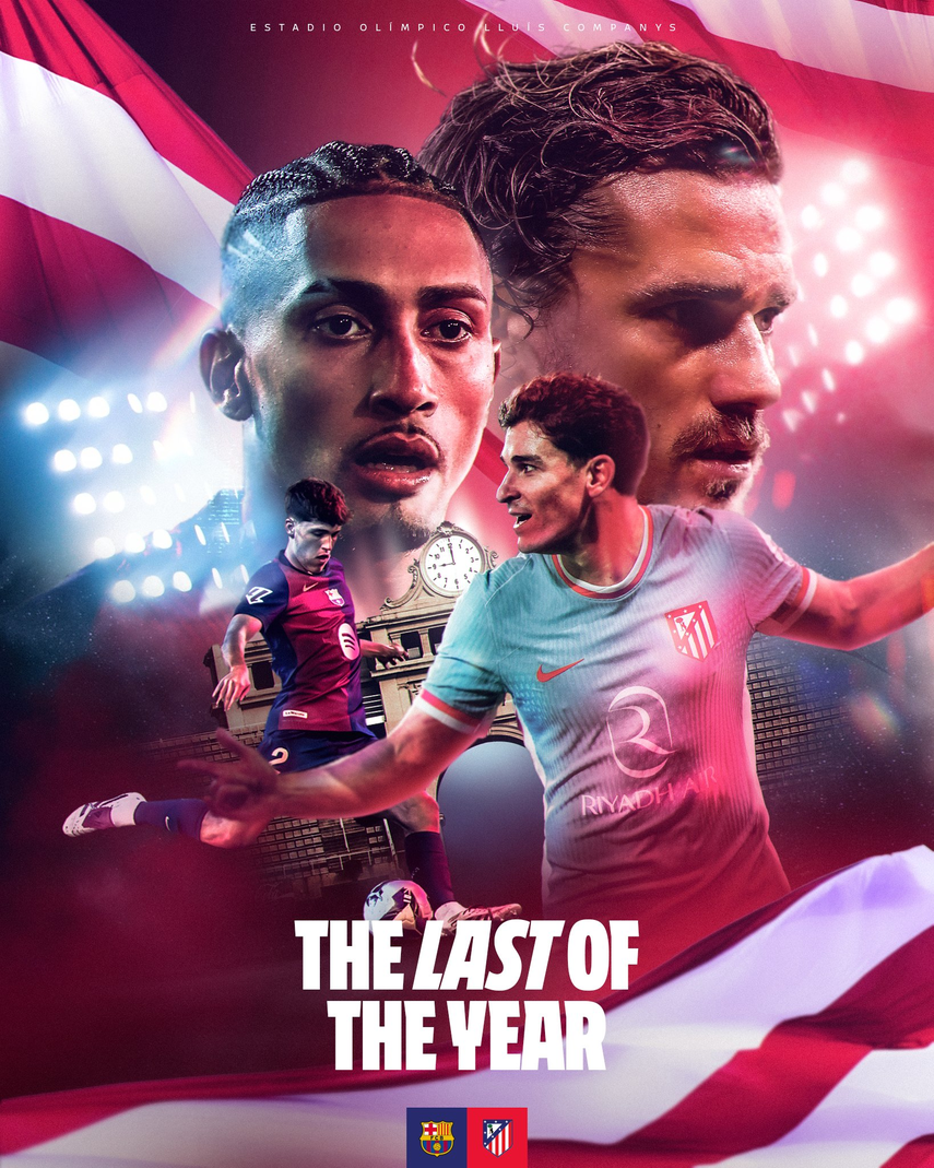 LaLiga: XI confirmados del FC Barcelona y Atlético de Madrid