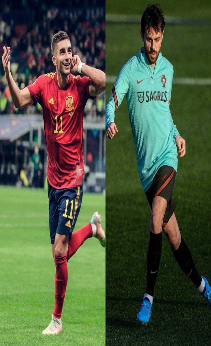 Ferran Torres y Bernardo Silva coincidieron en el City de Guardiola.