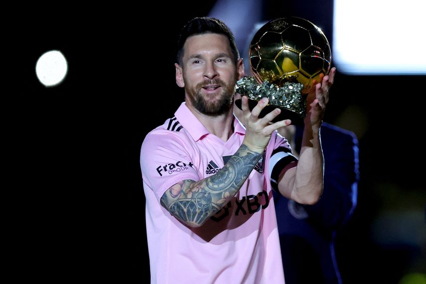 Lionel Messi celebró con el Inter Miami su octavo balón de oro