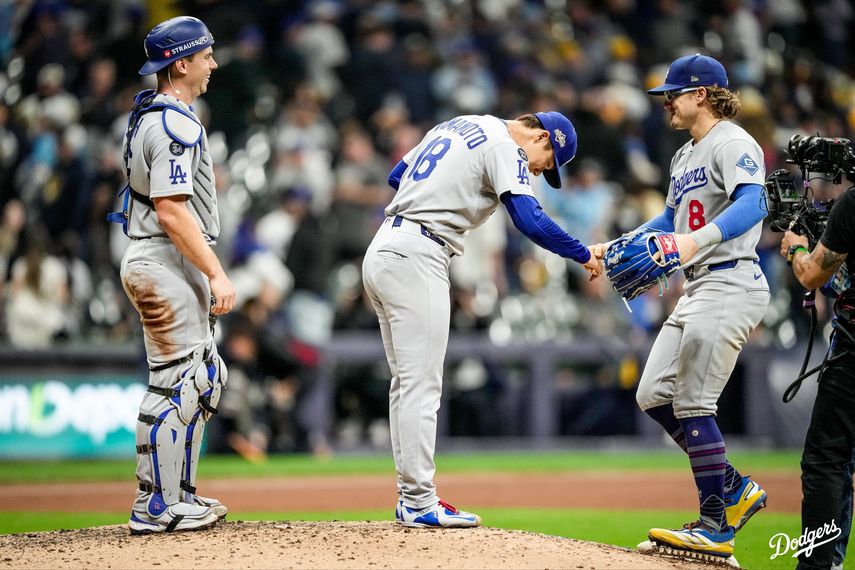 MLB: Dodgers consiguen triunfo ante Cerveceros con un brillante Yamamoto