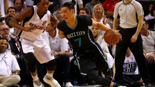 Charlote a un paso de vencer a Miami en playoffs de la NBA