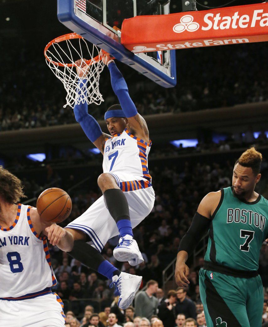 Knicks vencen a Celtics pero pierden a Carmelo