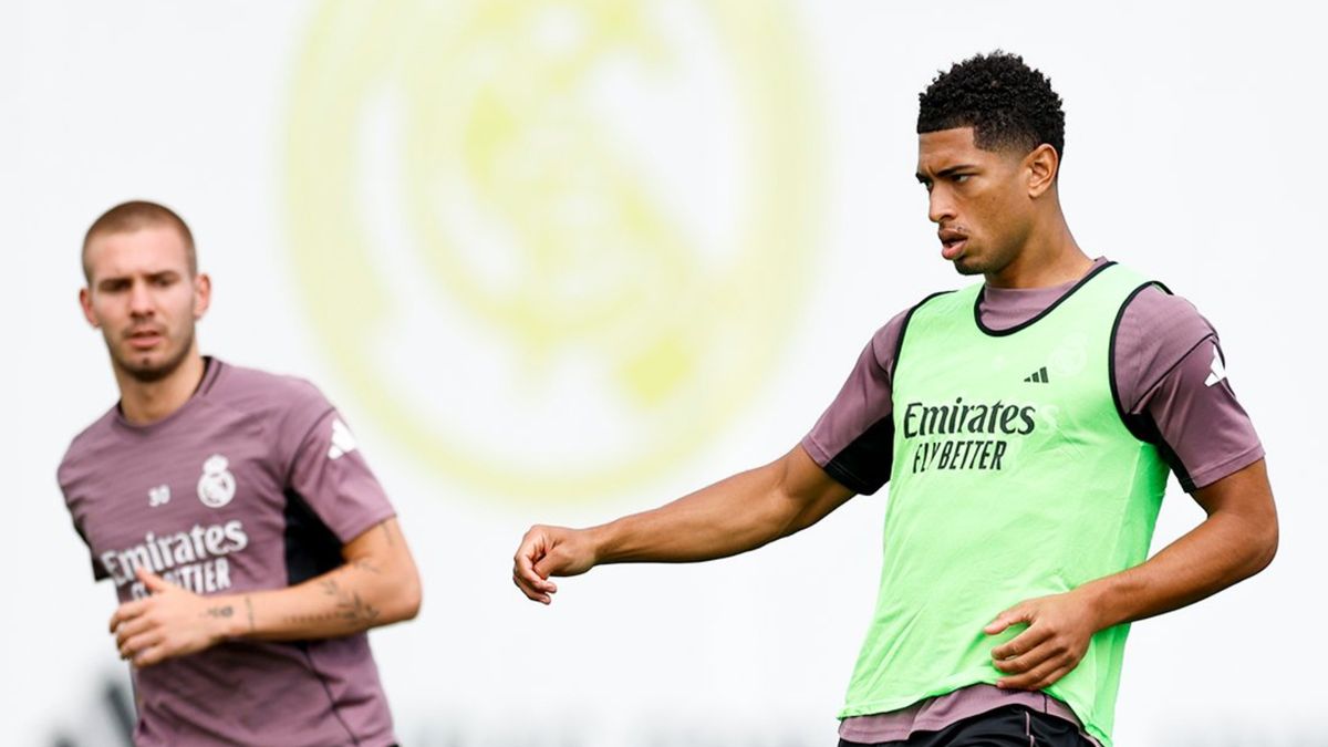 Real Madrid: Dean Huijsen, Jude Bellingham y Antonio Rüdiger se entrenan con el resto del grpo
