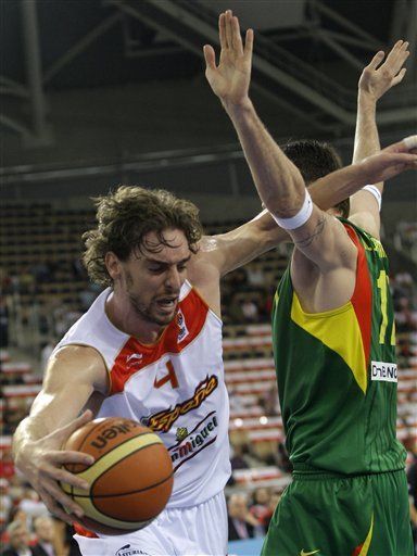 Gasol guí­a a España a triunfo sobre Lituana en Eurobasket