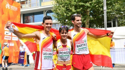 Álvaro Martín y María Pérez otorgan a España un doblete en 20 kilómetros marcha