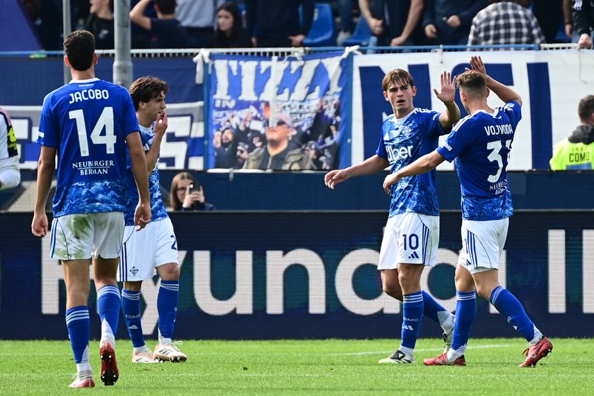 Nico Paz brilló en triunfo del Como 1907 sobre Juventus en la Serie A