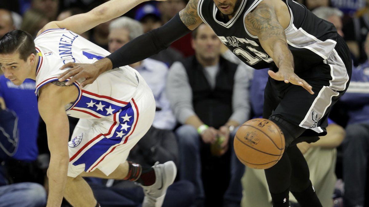 Leonard anota 32 y Spurs doblegan a 76ers