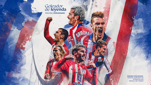 Antoine Griezmann se convierte en máximo goleador del Atlético Madrid&nbsp;