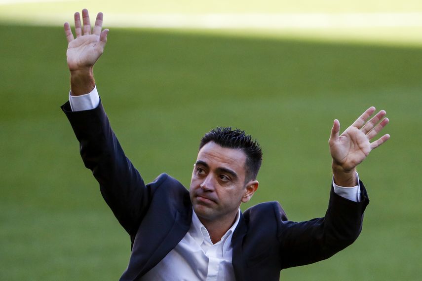 Xavi logra su primera victoria con el Barcelona.
