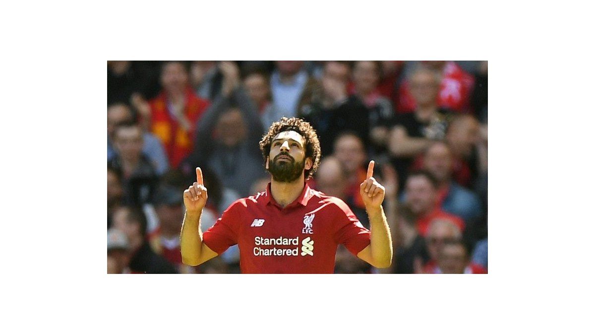 Mohamed Salah marcó en la final de la Champions League de 2019 ante el Tottenham y fue máximo goleador del Liverpool.