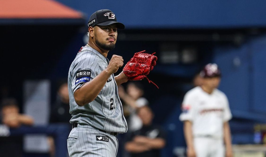 Jaime Barría registró su cuarto triunfo en Corea con los Hanwha Eagles