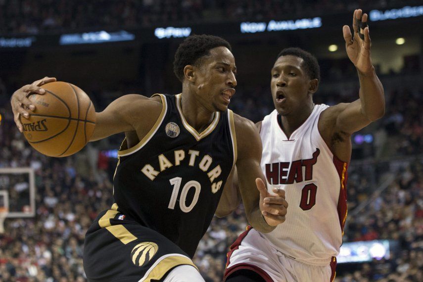 Raptors gana a Heat en tiempo extra con 38 puntos de DeRozan