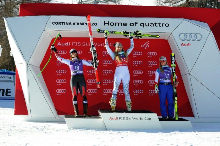 Vonn gana también el supergigante y logra el doblete en Cortina dAmpezzo