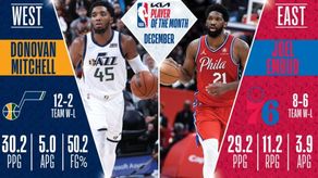 NBA: Donovan Mitchell y&nbsp; Joel Embiid jugadores del mes