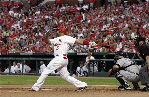 Pujols logra el jonrón más largo en el estadio de Cardenales