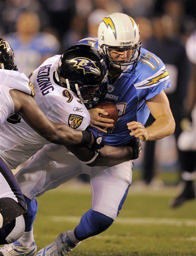 NFL: Chargers 34, Ravens 14;
