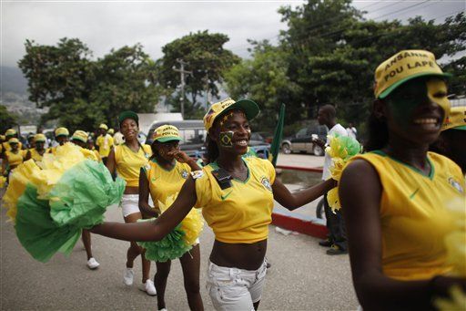 Mundial: Haití­ se pinta de verdeamarelo