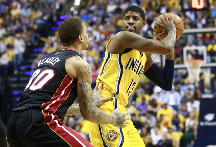 George vuelve y Pacers aplastan al Heat