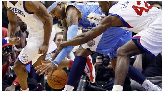 NBA: Nuggets 93, 76ers 83; Denver arruina regreso de Iverson