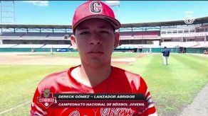 Dereck Gómez, lanzador de Coclé en el Béisbol Juvenil 2023.