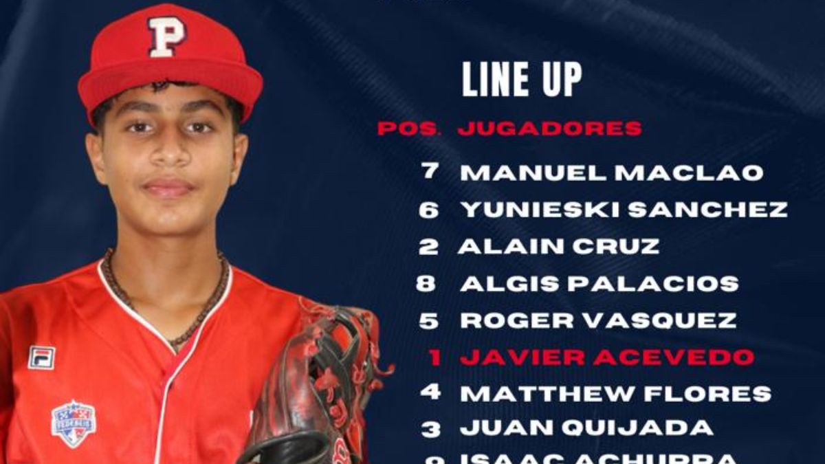 Copa Mundial de Béisbol U12: Panamá presenta alineación vs República Dominicana