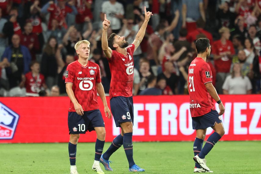 Ligue 1: Lille superó a Mónaco con gol sobre el final de Olivier Giroud