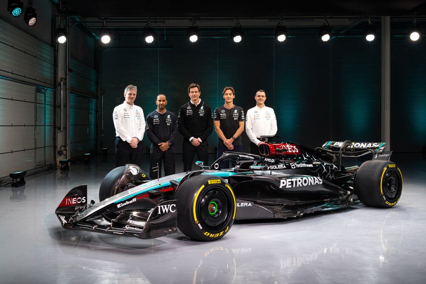 F1: Presentan el Mercedes W15 que usará Lewis Hamilton