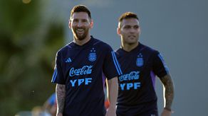 Selección de Argentina entrena al completo previo al choque con Uruguay Foto: AFP&nbsp;
