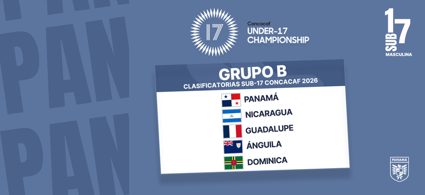 Premundial Sub-17: Panamá Sub-17 quedó ubicado en el grupo B