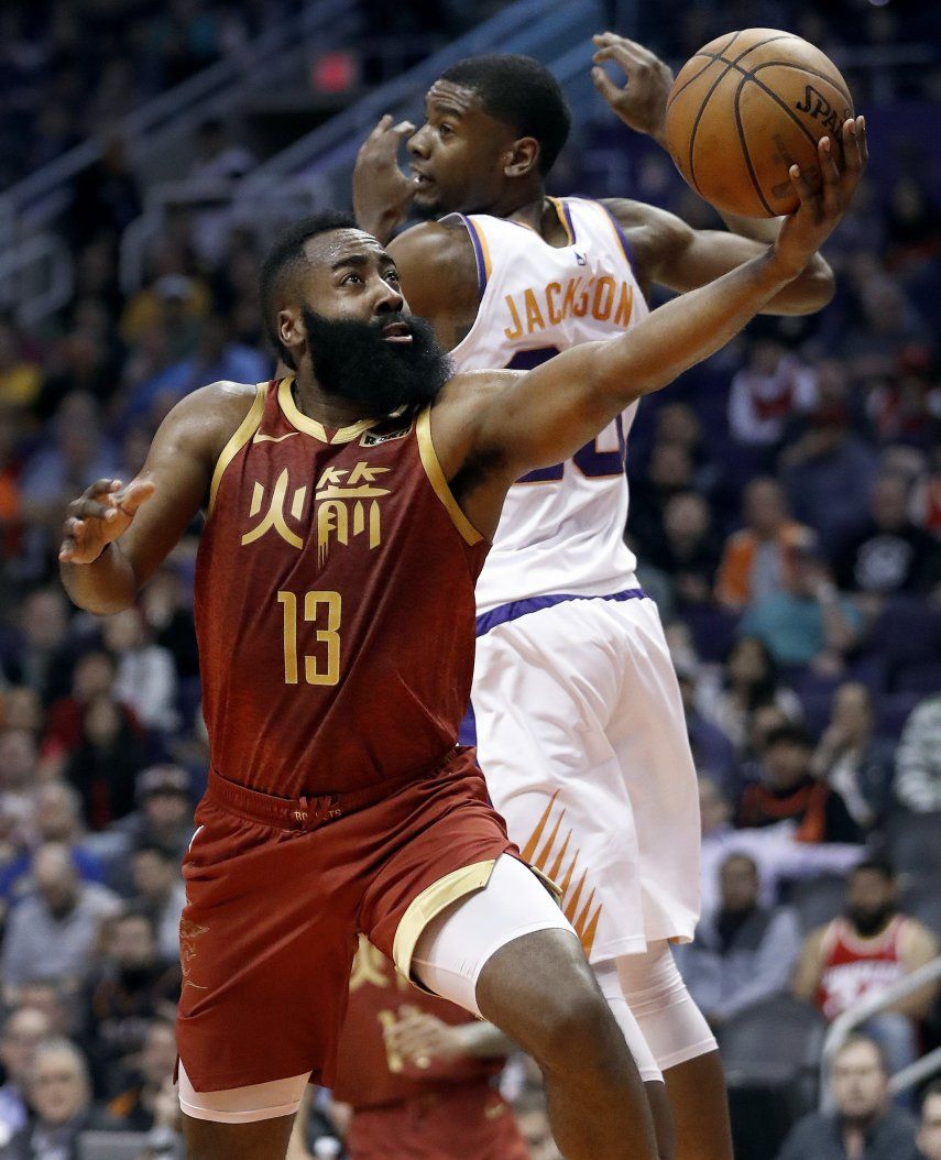 Harden anota 44 y Rockets se imponen 118-110 a Suns