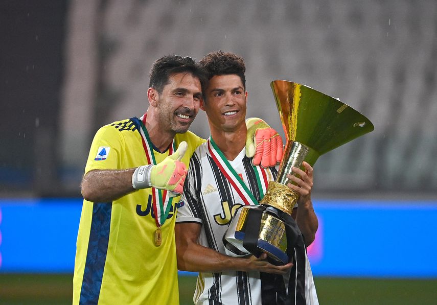 Gianluigi Buffon y Cristiano Ronaldo.