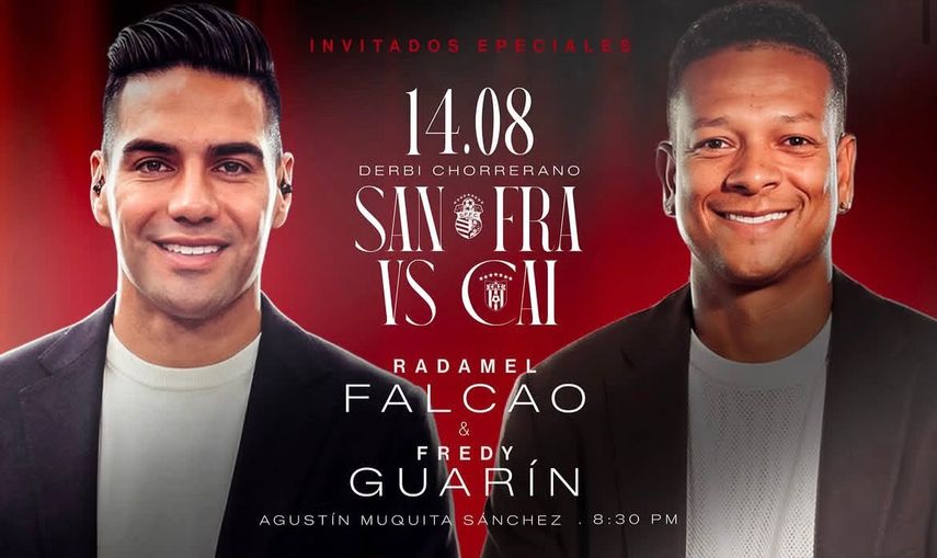 El San Francisco FC anuncia que Radamel Falcao y Fredy Guarín estarán en el Derbi
