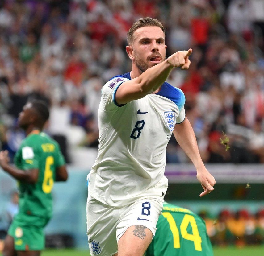 Jordan Henderson anotó el primer tanto de Inglaterra ante Senegal.