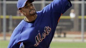 Johan Santana lanza práctica de bateo con los Mets