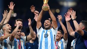 Qatar 2022: Sergio Agüero celebra el título de Argentina