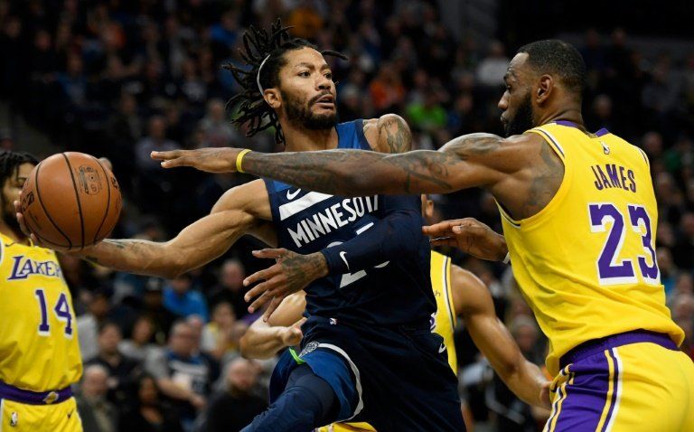 Rose anota 50 puntos en el triunfo de los Wolves y los Lakers ganan de nuevo