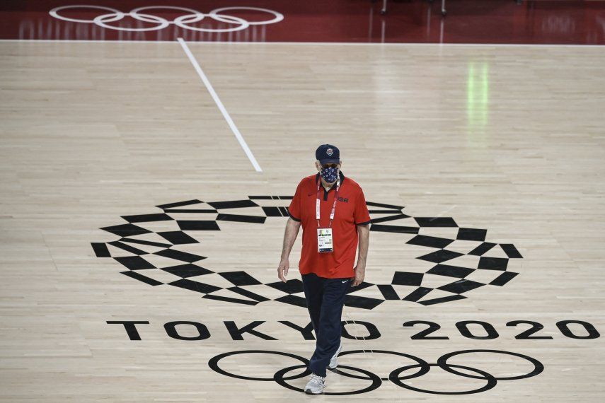 Tokio 2020: Gregg Popovich durante uno de los entrenamientos de USA en la Saitama Super Arena