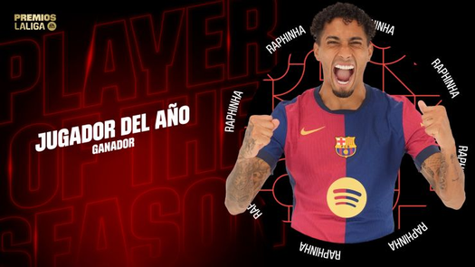 Raphinha, elegido Mejor Jugador de LALIGA 2024/2025
