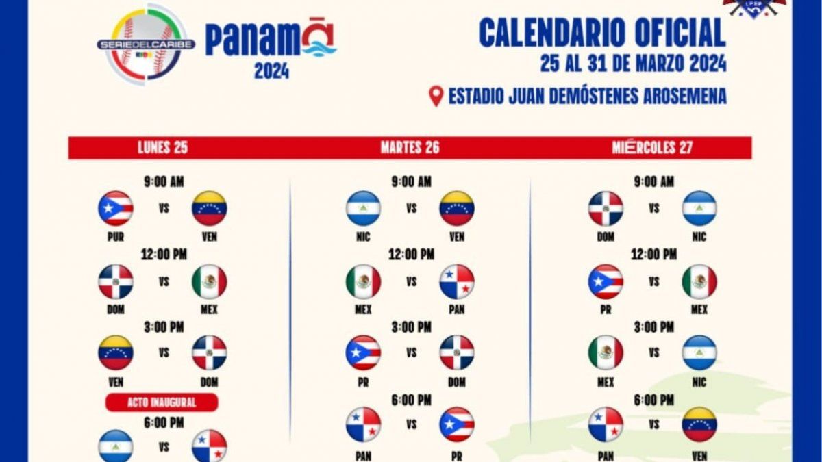 Serie Del Caribe Kids 2024 Calendario Oficial   Fotojetjpg 