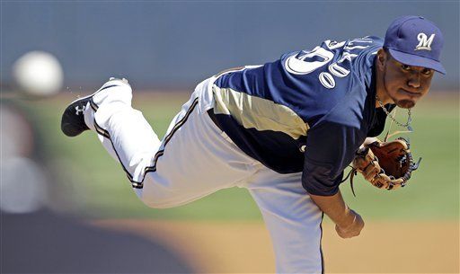 MLB: Cerveceros 1, Reales 0; Gallardo se luce lanzando y bateando