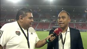 El DT César Aguilar y su análisis de una gran primera mitad