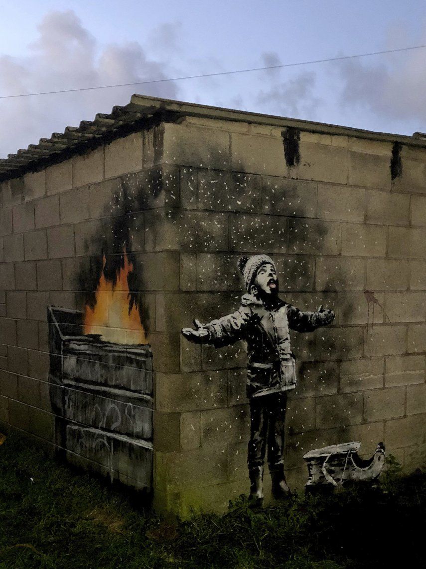 Nueva obra de Banksy en Gales: ¿Comentario sobre polución?