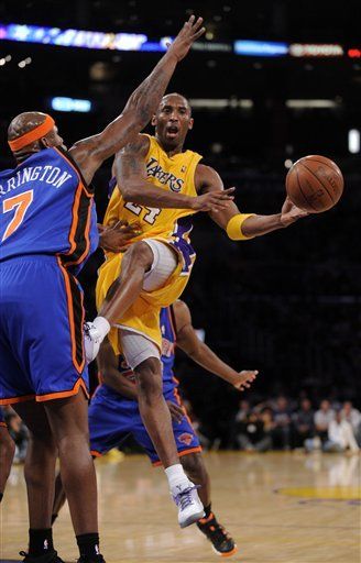 NBA: Lakers 100, Knicks 90; Bryant anota 34 puntos