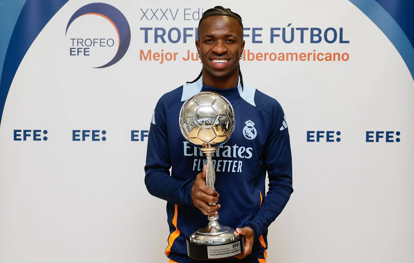 Vinícius Jr fue premiado como el Mejor Jugador Iberoamericano de 2024